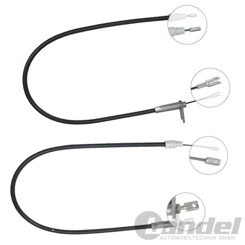 Bremsseil seilzug - 2x,